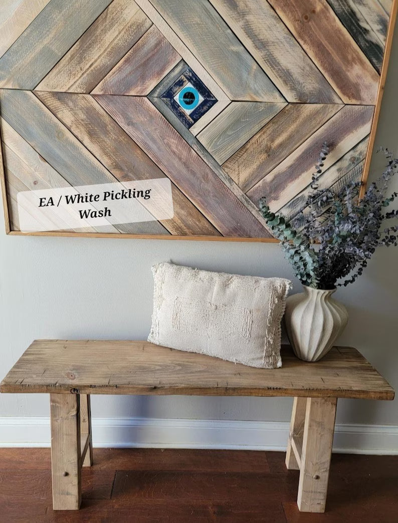 Solid wood rustic entryway bench / end of bed bench / window bench / plant bench